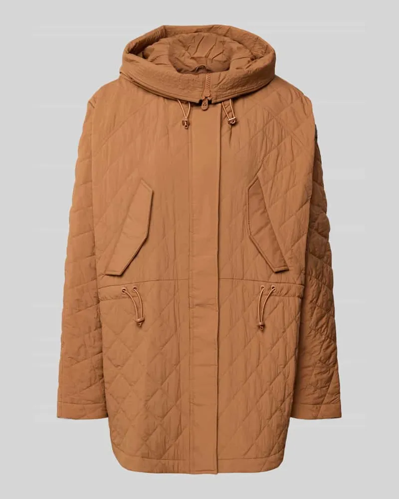 Peuterey Relaxed Fit Jacke in Stepp-Optik Modell 'Texel Cognac