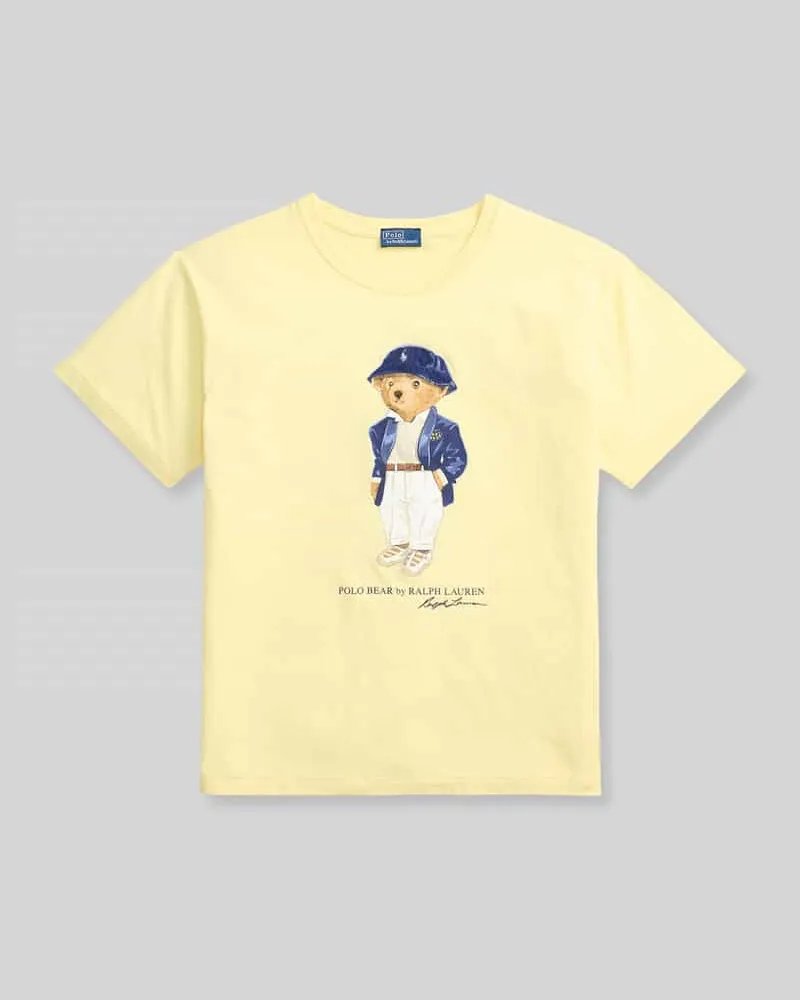 Ralph Lauren Regular Fit T-Shirt mit Polo-Bear-Print Gelb
