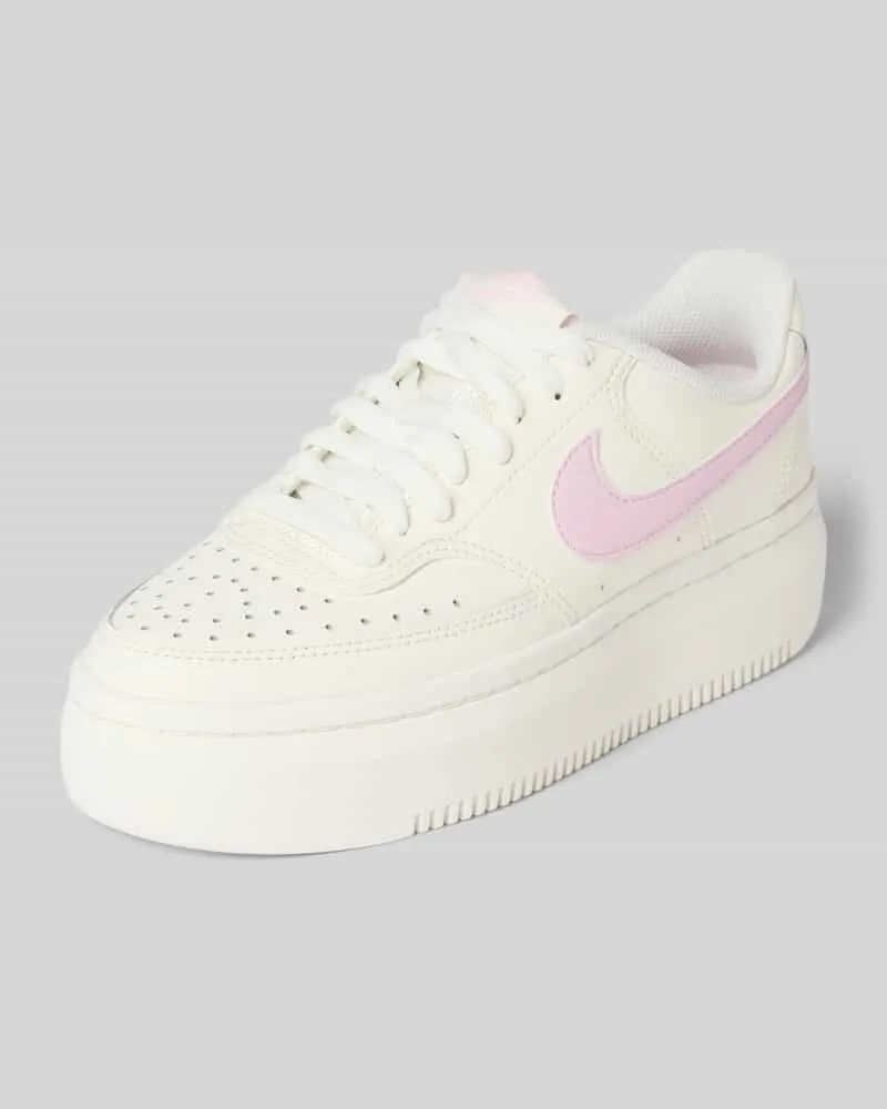 Nike Sneaker aus Leder-Mix mit Logo-Detail Modell 'Court Vision Beige