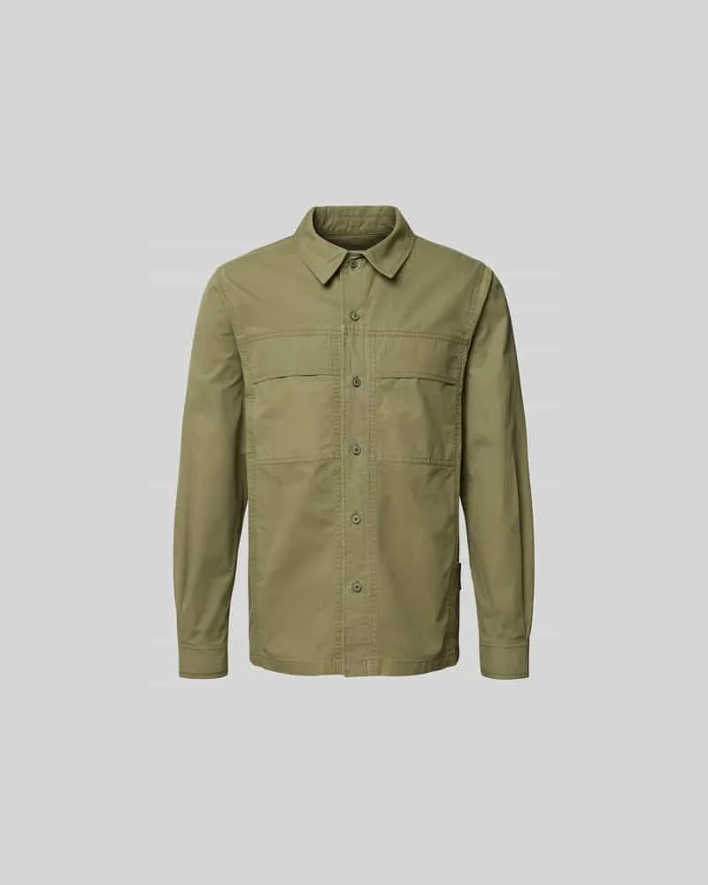Closed Freizeithemd mit Knopfleiste Oliv