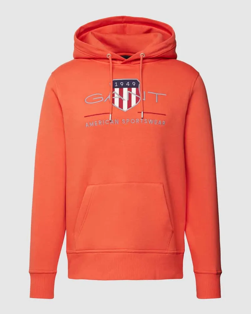 Gant Hoodie mit Label-Stitching Modell 'ARCHIVE SHIELD Orange