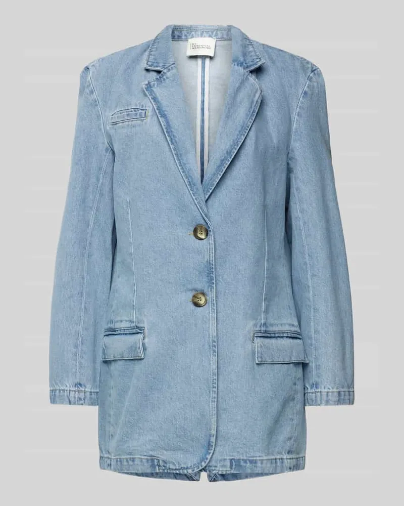 My Essential Wardrobe Jeansblazer mit Pattentaschen Modell 'Jayda Hellblau