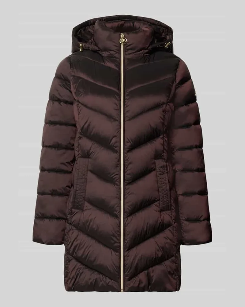 Michael Kors Steppmantel mit Kapuze und Reißverschlusstaschen Hazel