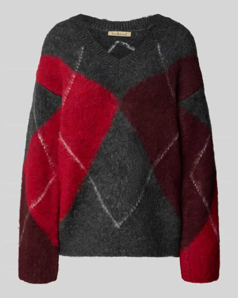 Smith & Soul Strickpullover mit V-Ausschnitt Anthrazit