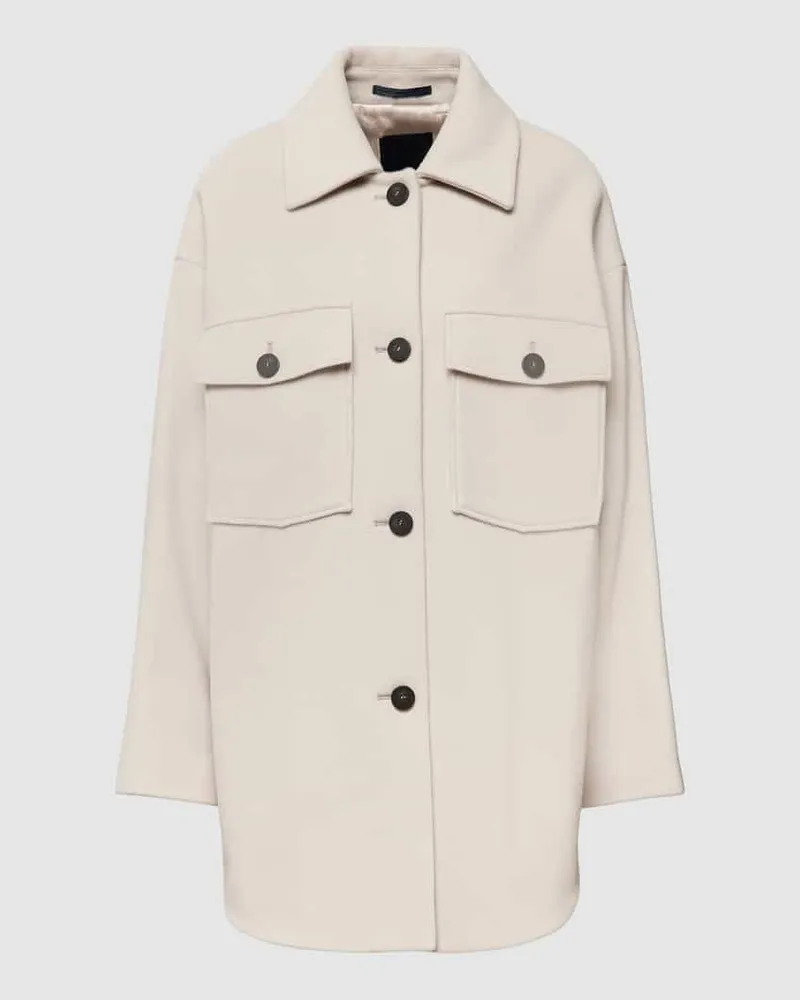 JOOP! Hemdjacke aus Woll-Mix Ecru
