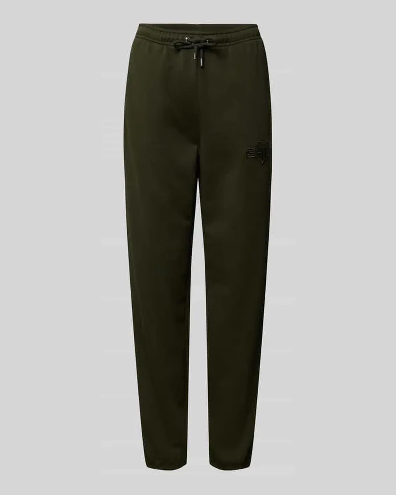 Gant Sweatpants mit Logo-Stitching Dunkelgruen