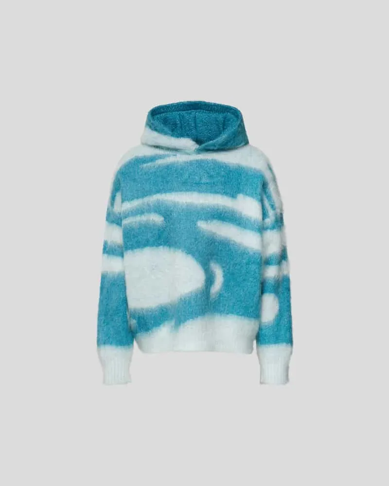 BONSAI Oversized Hoodie aus Mohair-Mix Petrol