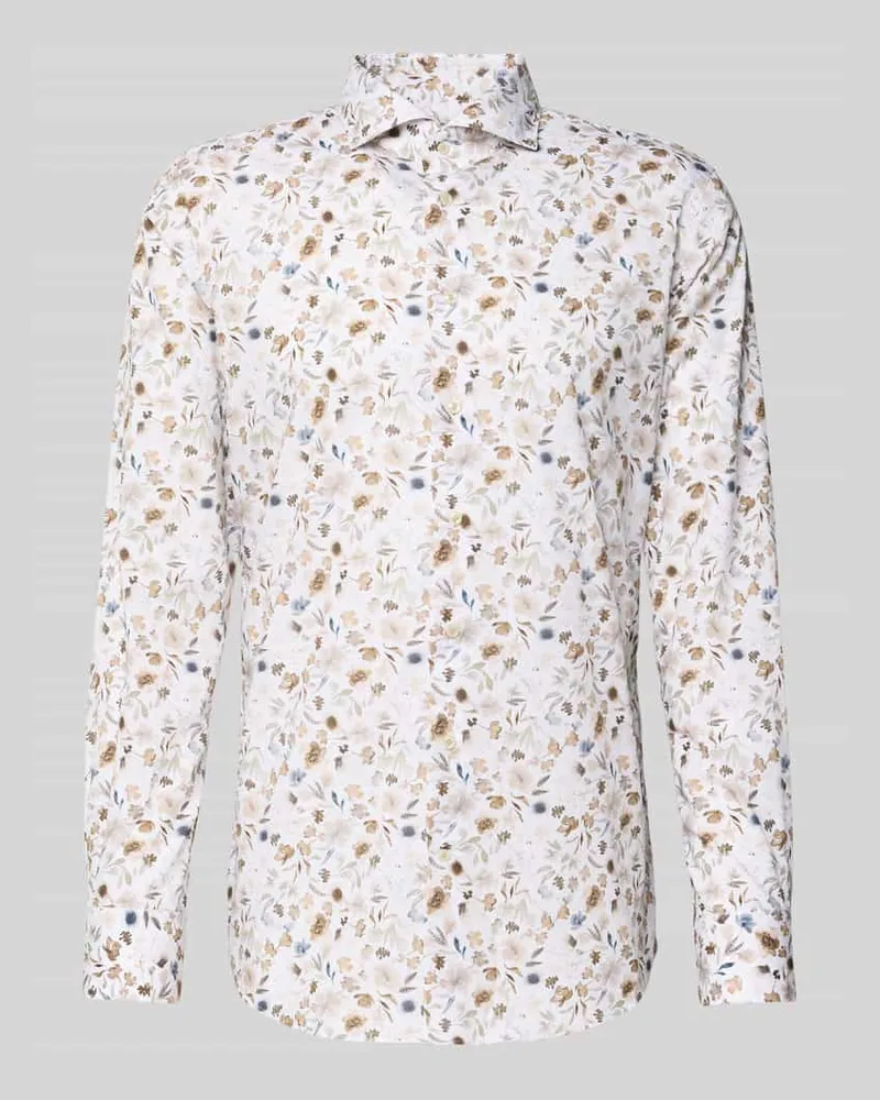 Profuomo Regular Fit Business-Hemd mit Haifischkragen Modell 'Cutaway Sand
