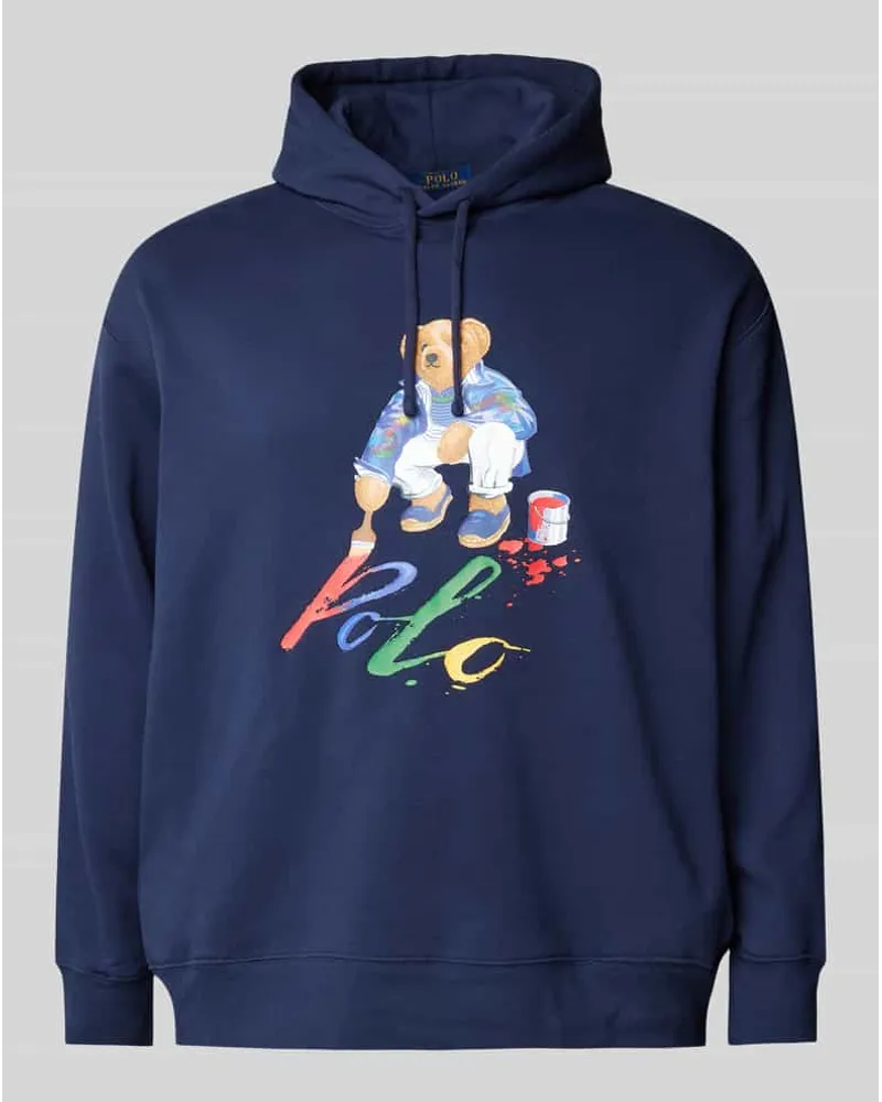 Ralph Lauren PLUS SIZE Hoodie mit Label-Print Marine