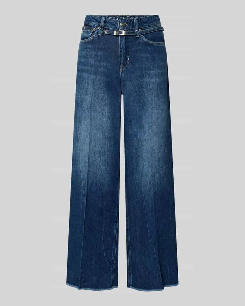RAFFAELLO ROSSI  Wide Leg Jeans mit Gürtel Modell 'SVENTY Dunkelblau