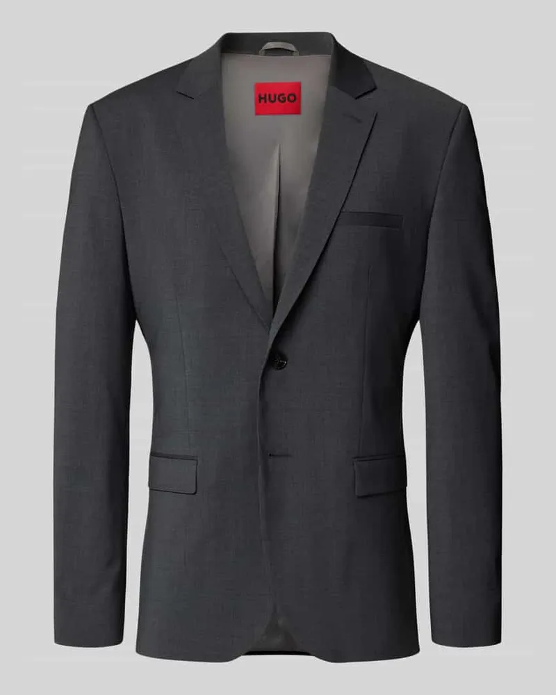 HUGO BOSS Slim Fit Anzugsakko aus Woll-Mix Modell 'ARTI Anthrazit