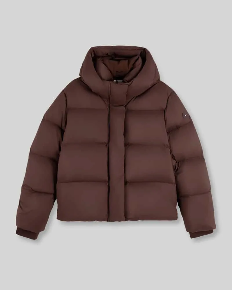 Tommy Hilfiger Regular Fit Daunenjacke mit Kapuze Schoko
