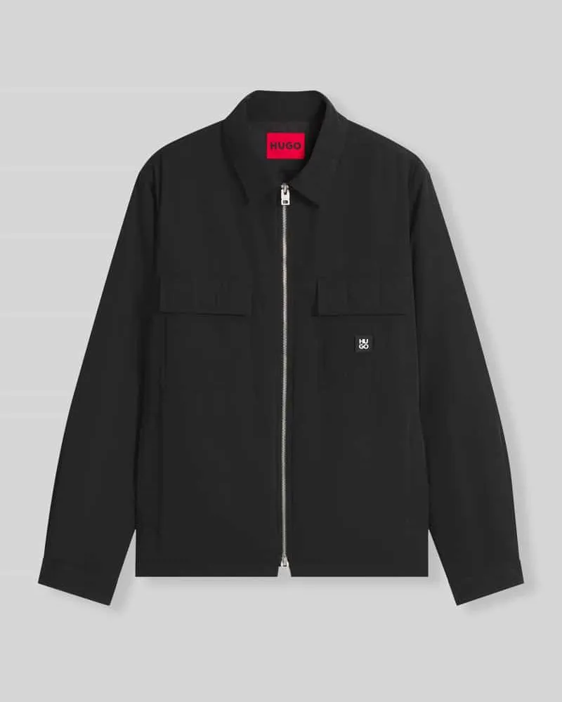 HUGO BOSS Bomberjacke Modell 'Edontos' mit Logo-Patch Black