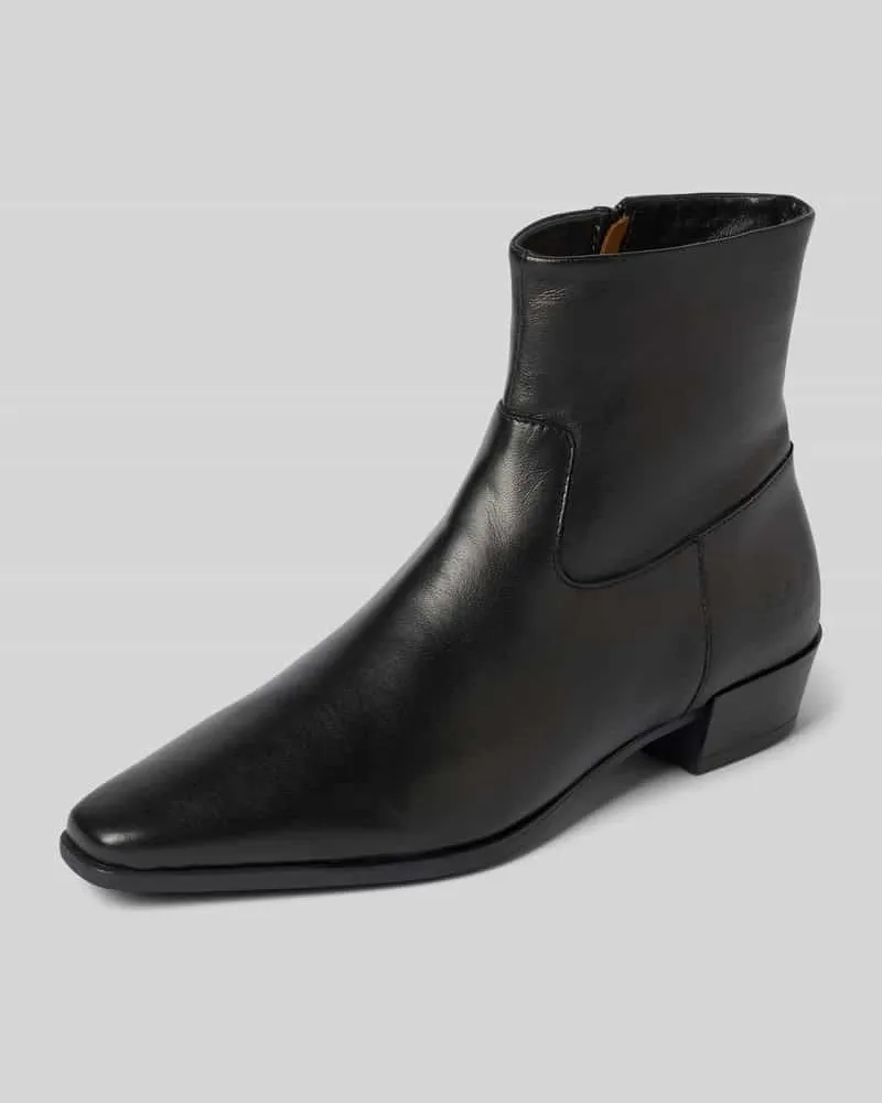 Copenhagen Stiefeletten aus Leder mit Reißverschluss Black