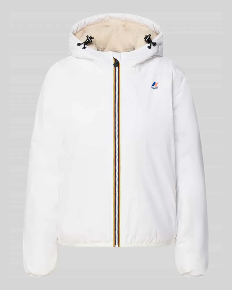 K-Way Regular Fit Jacke mit Logo-Print Modell 'CLAUDETTE Weiss