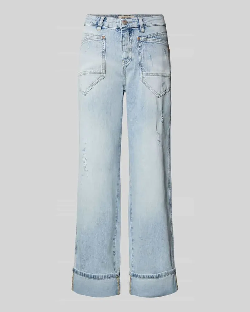 Gang Loose Fit Jeans im Used-Look Modell 'Roberta Hellblau