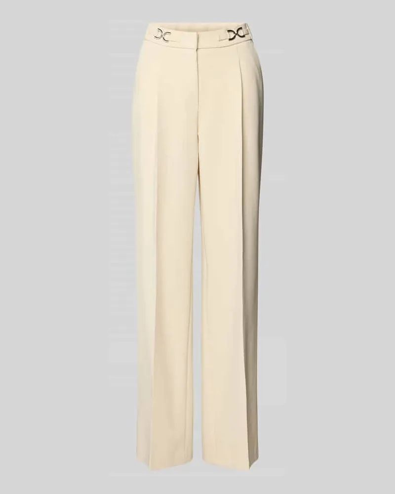 TONI Wide Leg Stoffhose mit Bundfalten Modell 'luisa Ecru