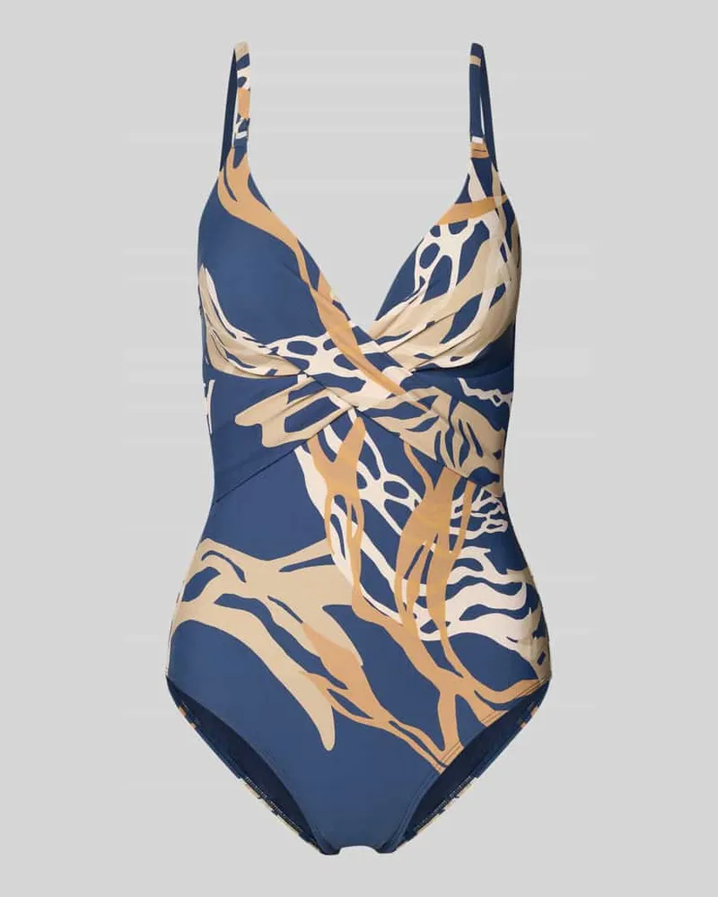 Barts Badeanzug mit V-Ausschnitt Modell 'Melyd Dunkelblau