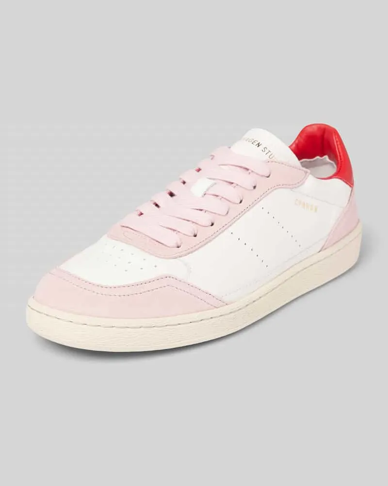 Copenhagen Sneaker mit Kontrastbesatz Hellrosa
