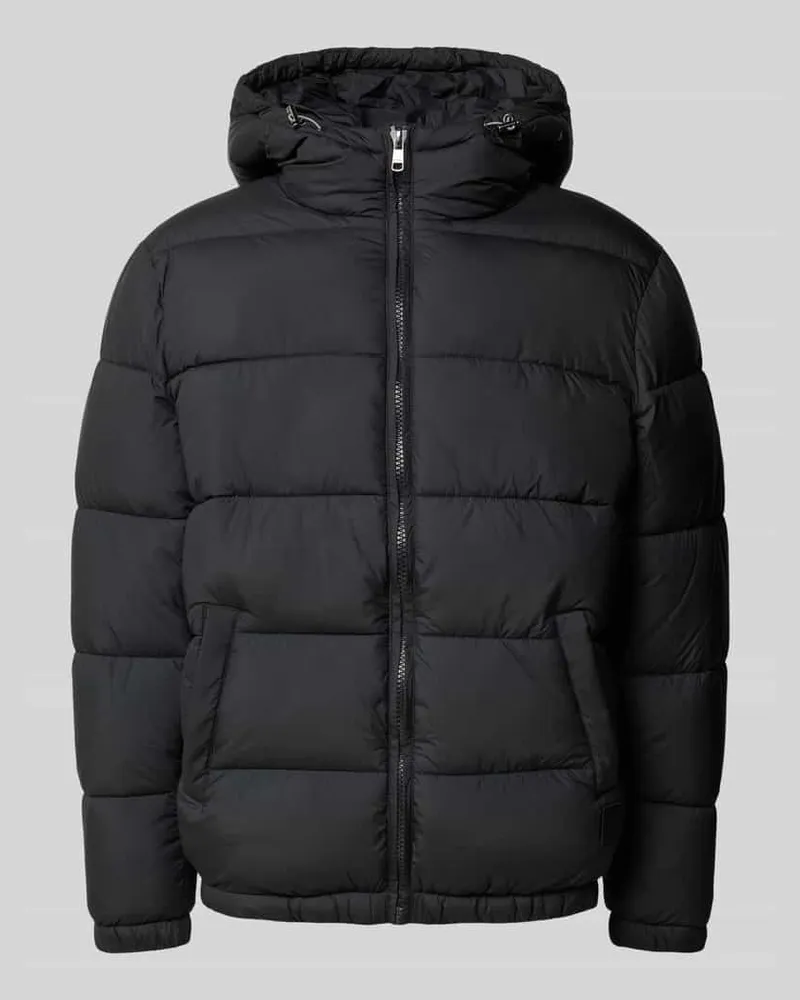 McNeal Steppjacke mit Kapuze und Eingrifftaschen Black