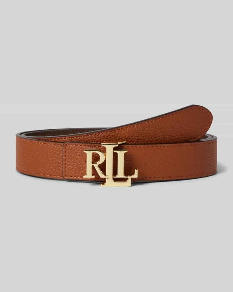 Ralph Lauren Ledergürtel mit Pinschließe Dunkelbraun