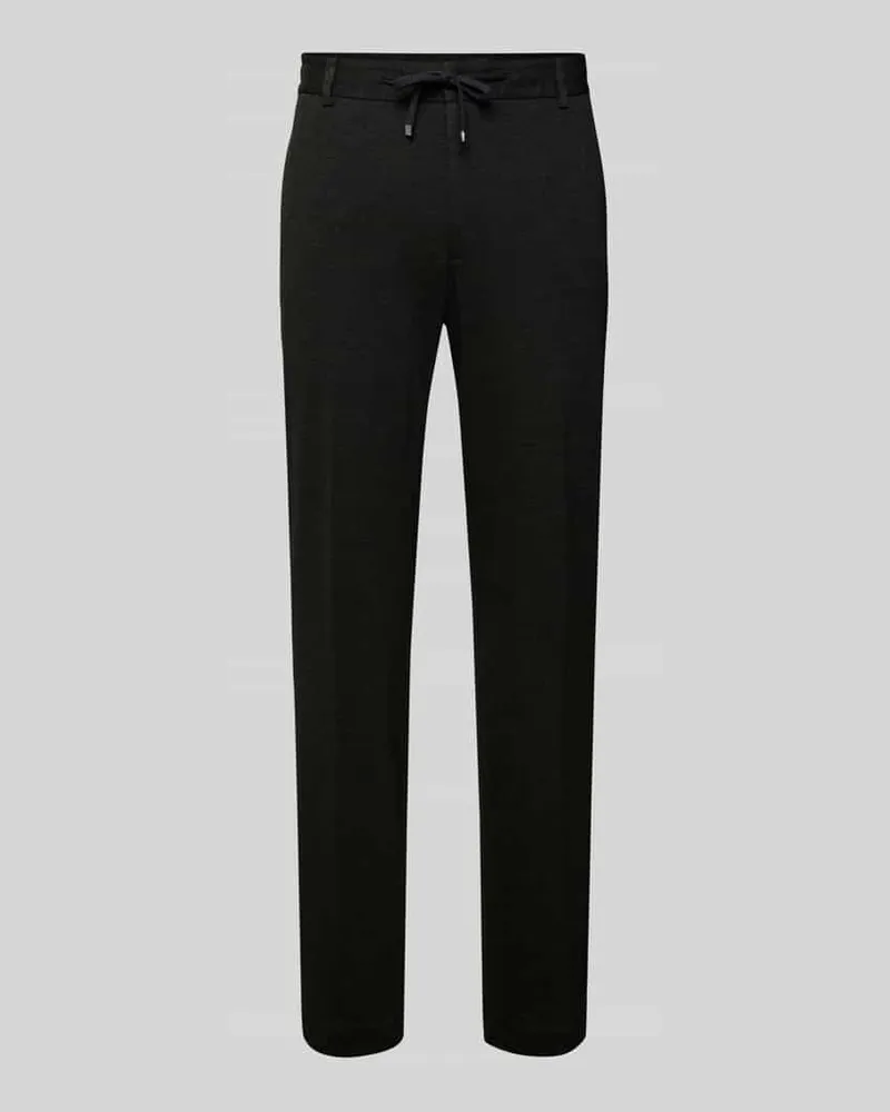 JOOP! Slim Fit Hose aus Viskose-Mix mit Tunnelzug Modell 'Sake Dunkelgruen