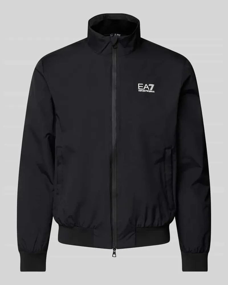 EA7 Bomberjacke mit Label-Print Black