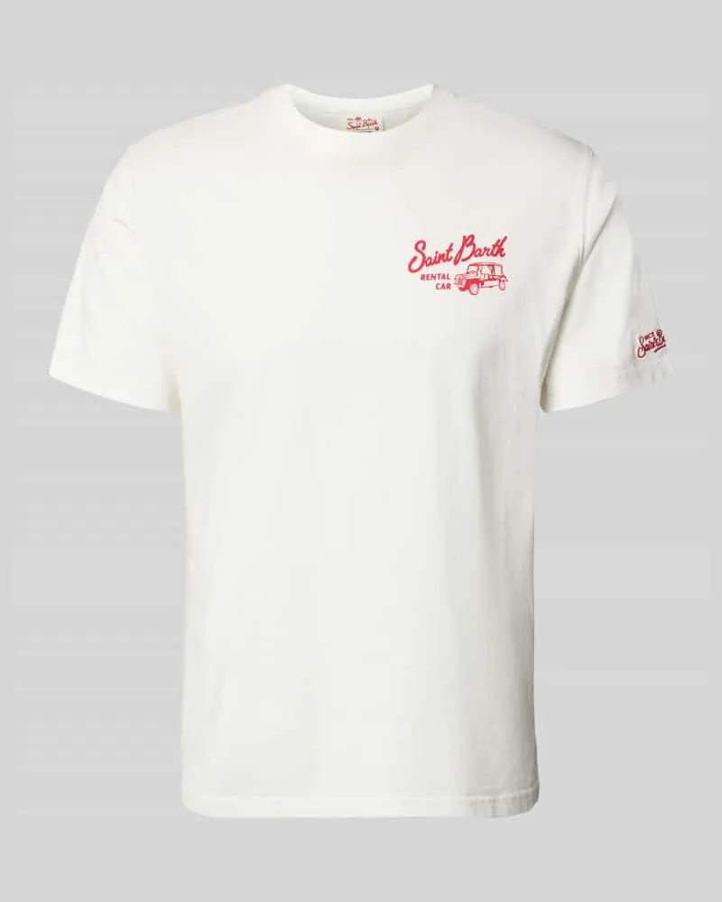 MC2 Saint Barth T-Shirt mit Label-Prints Modell 'PORTLAND Offwhite
