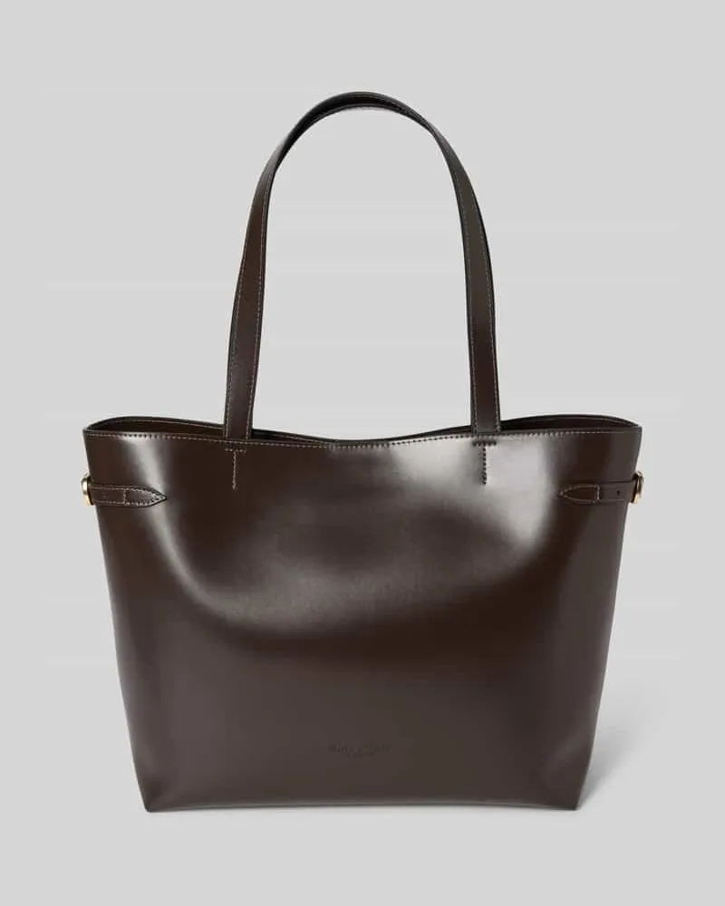 Marc O'Polo Shopper aus echtem Rindsleder Dunkelbraun