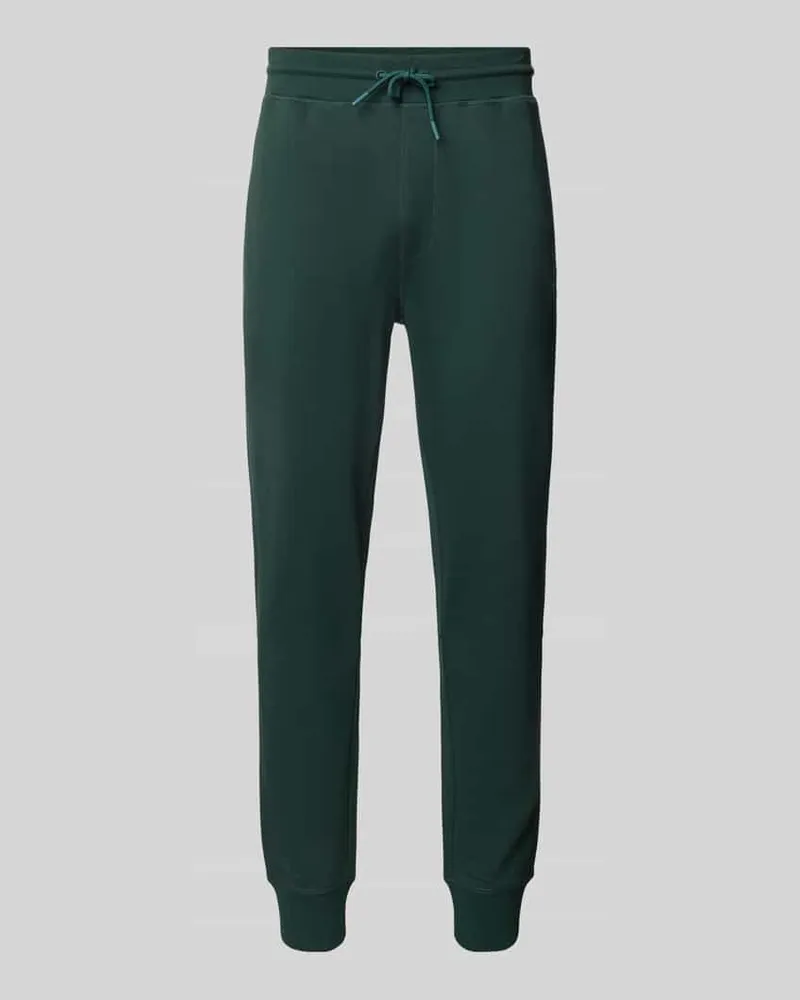 HUGO BOSS Slim Fit Sweatpants mit elastischem Bund Dunkelgruen