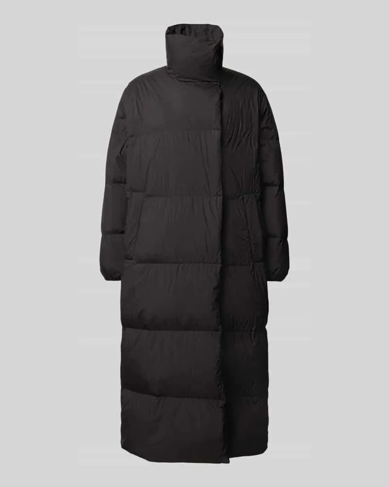 HUGO BOSS Regular Fit Daunenmantel mit hohem Stehkragen Modell 'Franca-1 Black