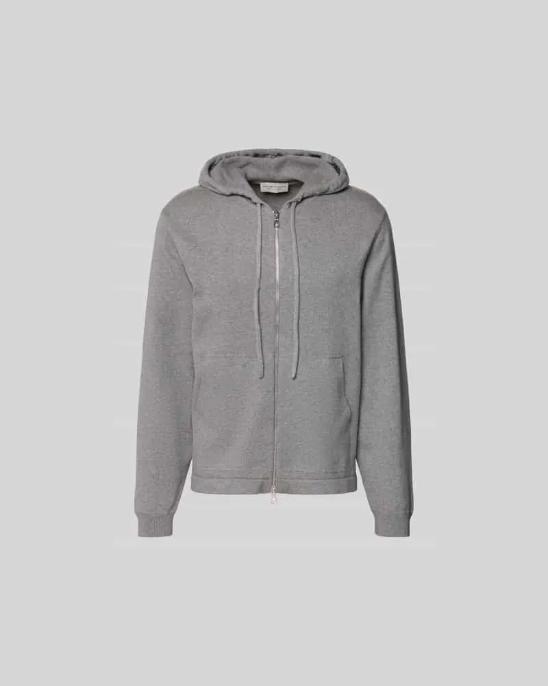 Officine Generale Sweatjacke mit Kaschmir-Anteil Mittelgrau