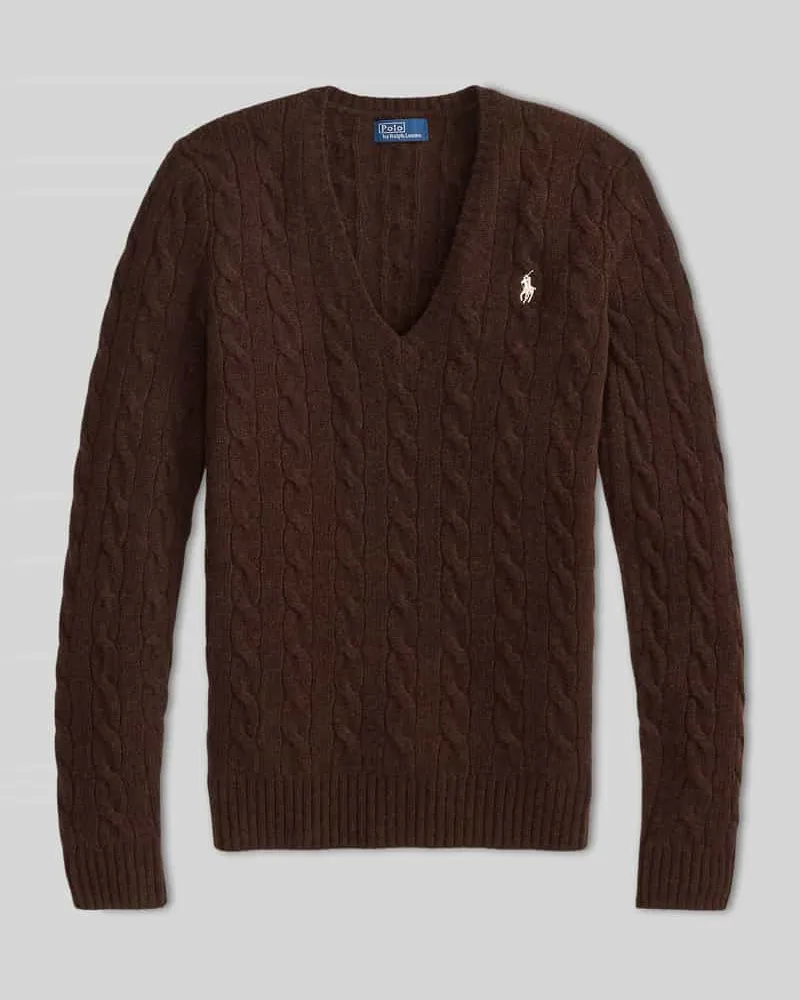 Ralph Lauren Pullover aus Wolle Kaschmir mit Logo-Applikation Black