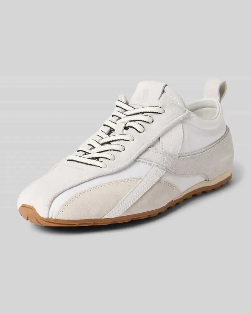 Alohas Sneaker aus Leder-Mix mit Logo-Detail Weiss