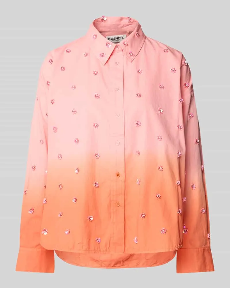 Essentiel Regular Fit Bluse mit Pailletten Modell 'Harkansas Orange