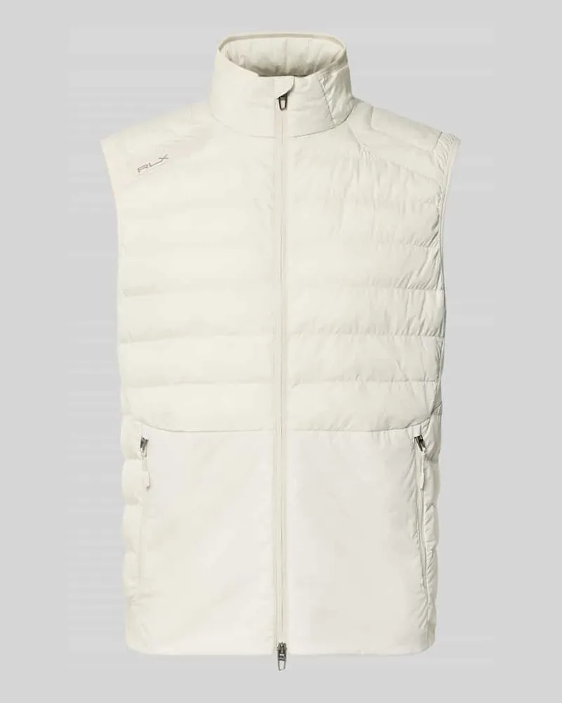 Ralph Lauren Regular Fit Weste mit Logo-Stitching Modell 'PIECE DYED Offwhite