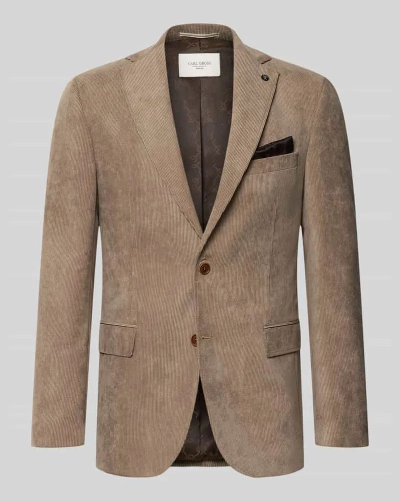 Carl Gross Sakko mit Pattentaschen und Reverskragen Modell 'Theo Camel