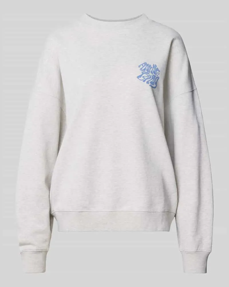 Anine Bing Relaxed Fit Sweatshirt mit Logo-Print Mittelgrau