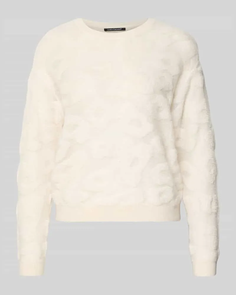 Luisa Cerano Strickpullover mit Rundhalsausschnitt Offwhite