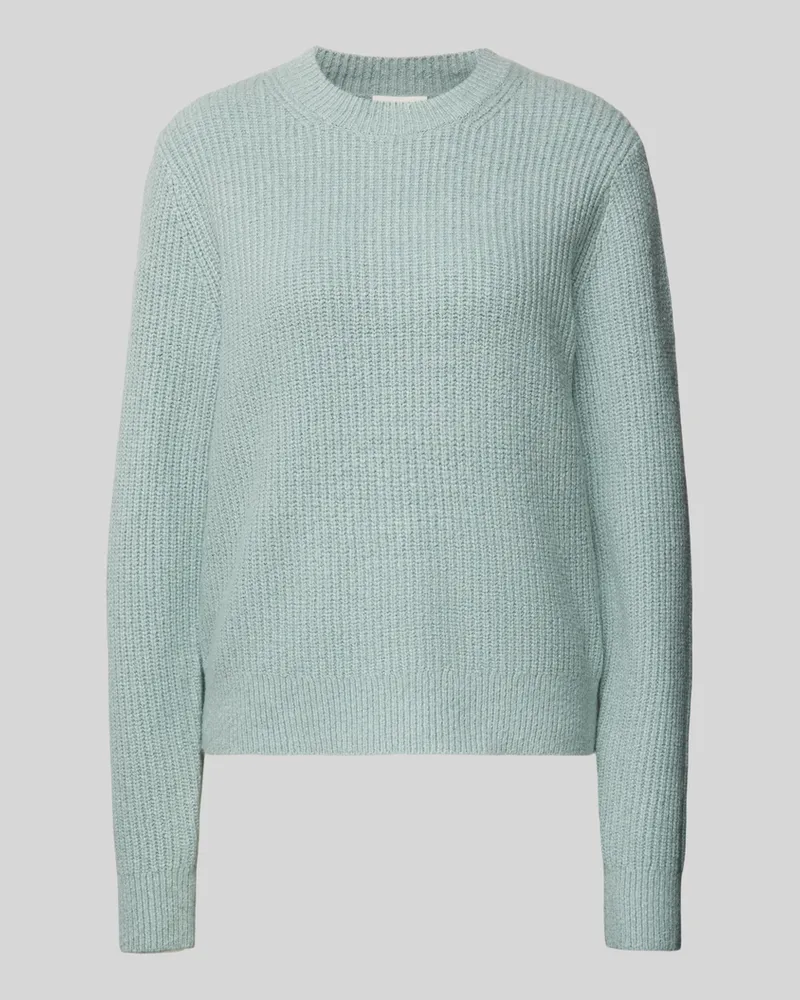 Calvin Klein Strickpullover mit Rundhalsausschnitt Rauchblau