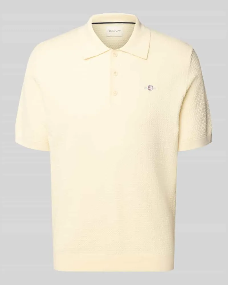 Gant Poloshirt mit Label-Stitching Sand