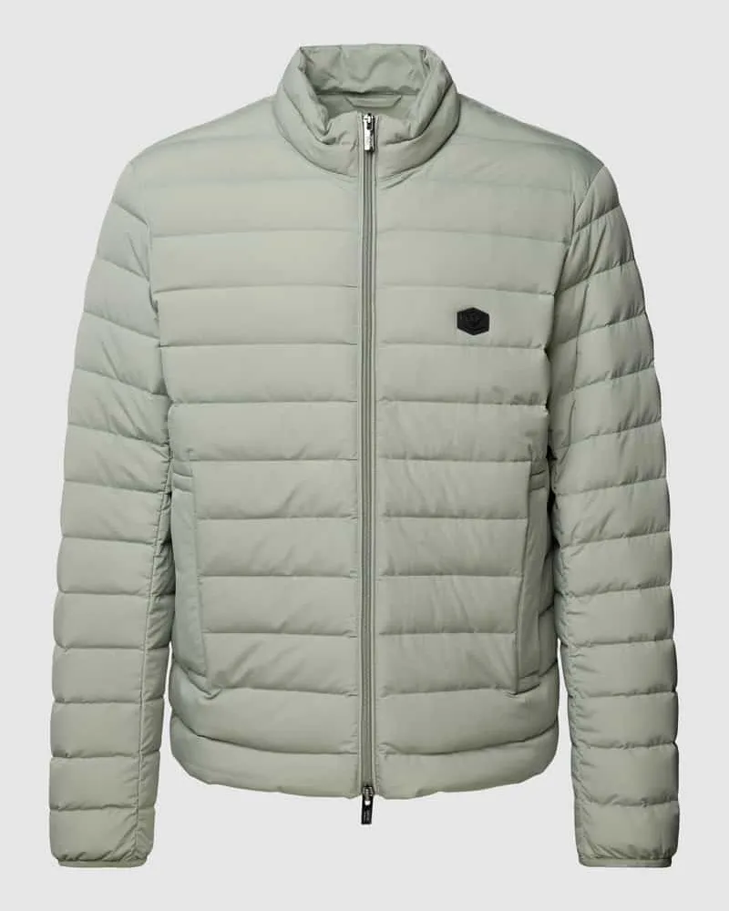 Emporio Armani Daunenjacke mit Stehkragen Oliv