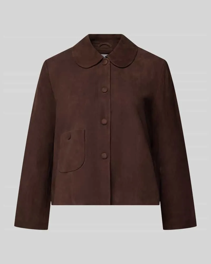 ba&sh Jacke in Leder-Optik Modell 'MILAS Schoko