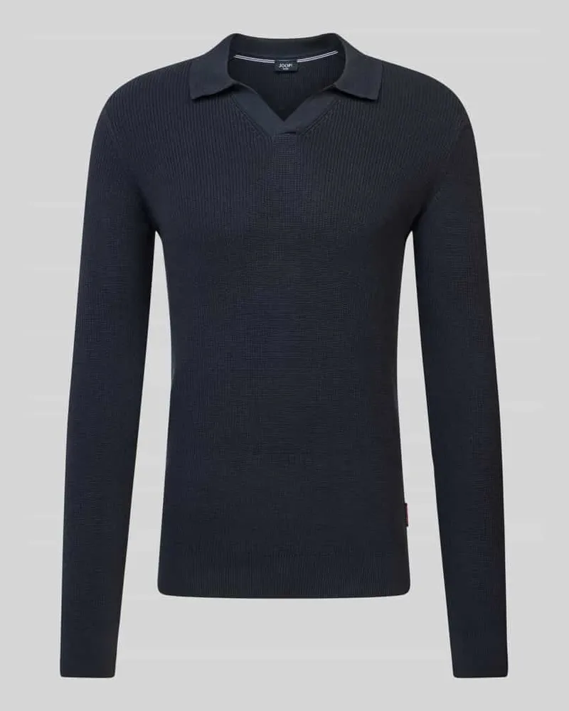 JOOP! Strickpullover mit Label-Detail Modell 'Sveno Marine