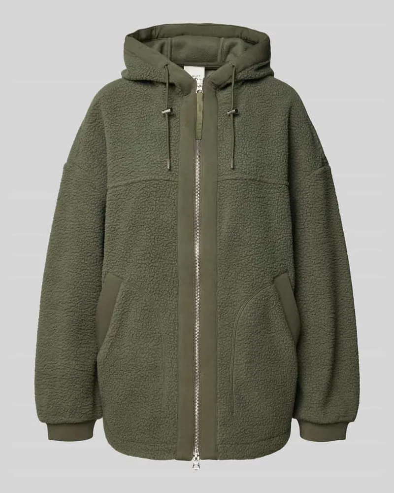 Varley Relaxed Fit Fleecejacke mit Kapuze Modell 'FEY Oliv