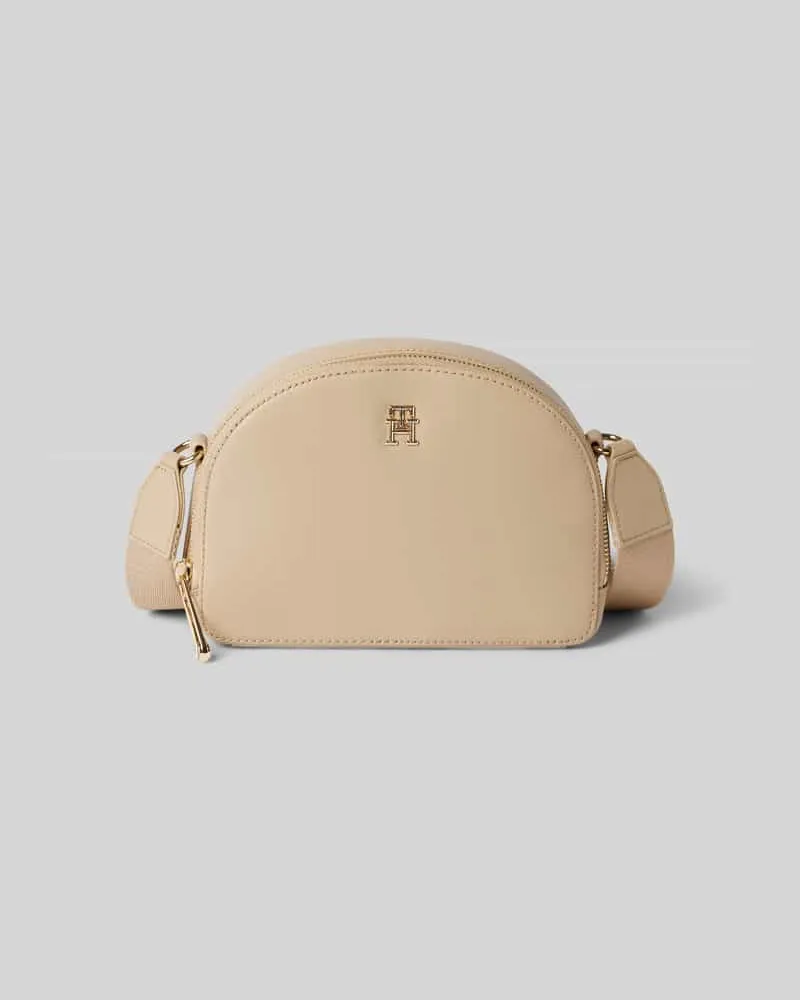 Tommy Hilfiger Handtasche mit Label-Applikation und Schulterriemen Beige