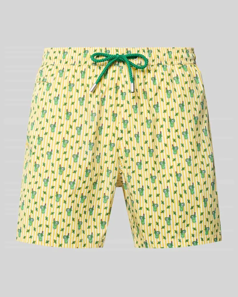 MC2 Saint Barth Badeshorts mit elastischem Bund und Kordelzug Gelb