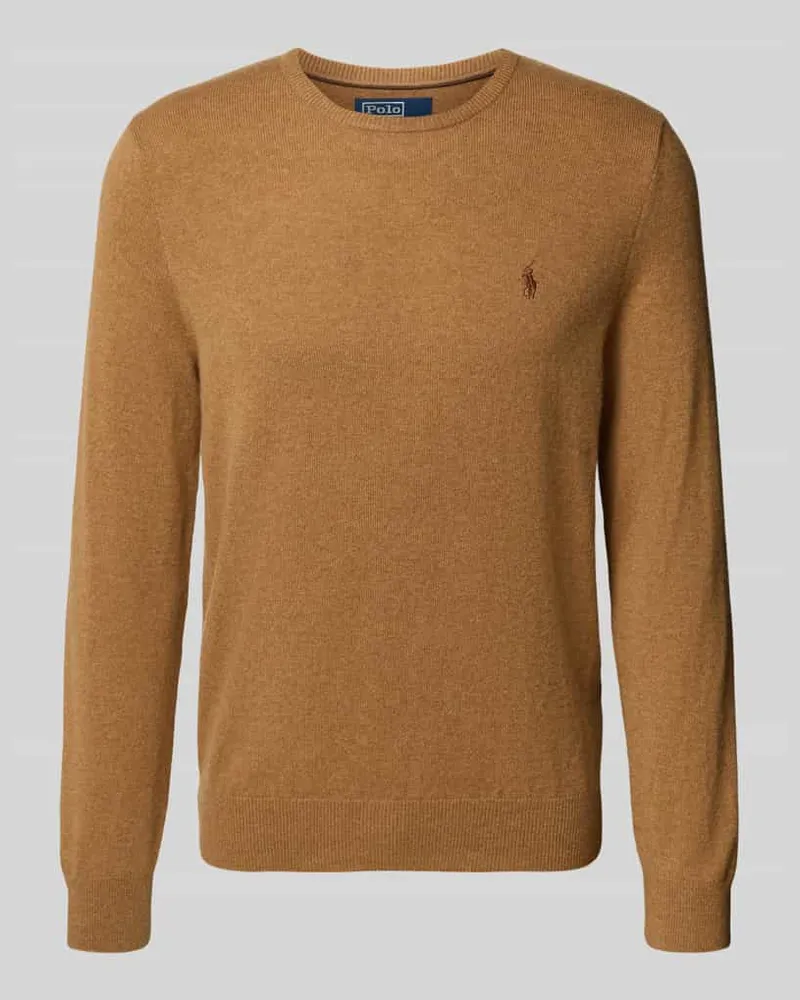 Ralph Lauren Strickpullover mit gerippten Abschlüssen Camel