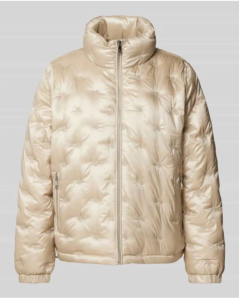 Ralph Lauren Jacke mit Allover-Label-Stitchings Sand