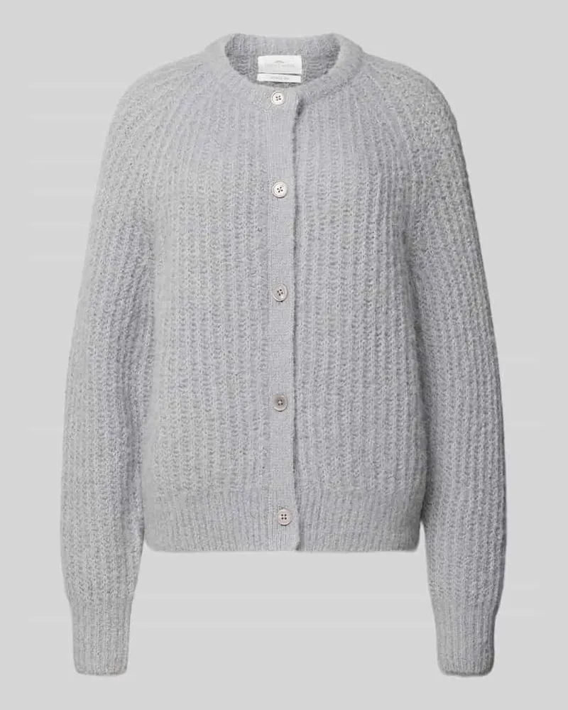 Fynch-Hatton Strickjacke mit Knopfleiste Hellgrau